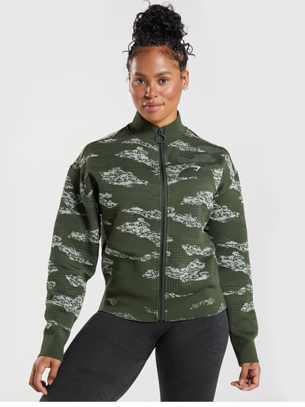 Gymshark green zip up jacket M
